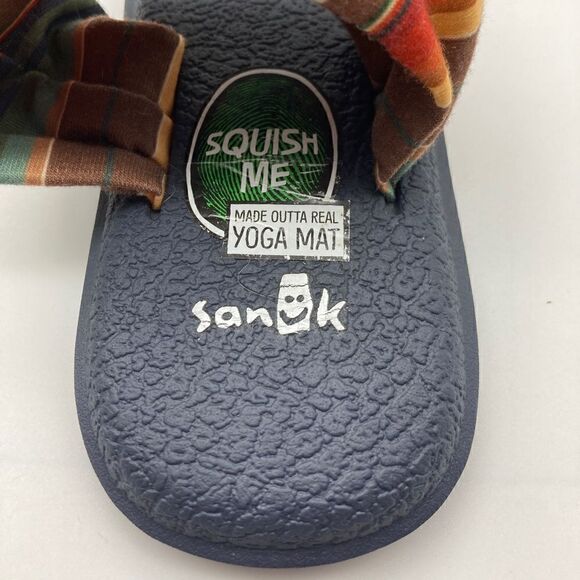 Sanuk Women’s Striped Sandals-Yoga Sling 2 Size 6 Like New - Picture 5 of 6
